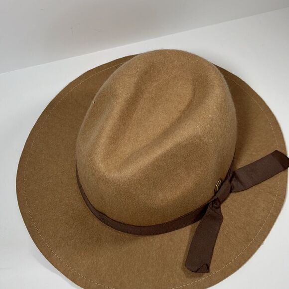 Beautiful Yellow 108 salvaged 💯 wool fedora hat camel colored. Small - Picture 3 of 16